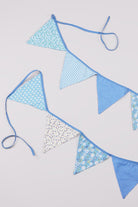 Blue and White Patterned Cloth Bunting - G Decor
