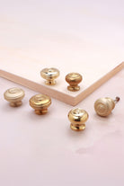 Bloxwich cabinet knobs in polished, aged and satin brass, 32mm and 38mm