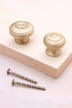 Bloxwich cabinet knob in satin brass, 32mm and 38mm, with solid brass fixing bolts