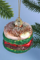 Hand-Painted Burger Feast Glass Christmas Bauble — alternate view, G Decor