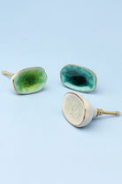 Capri Handmade & Handpainted Ceramic Door Knobs Cupboard Drawer Pull Door Handles - G Decor