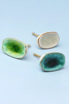 Capri Handmade & Handpainted Ceramic Door Knobs Cupboard Drawer Pull Door Handles - G Decor