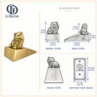 Size drawing of the cat door stopper: 71 mm high, 114 mm long, 51 mm wide