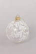 Clear Frosted Leaf Hand-Finished Glass Christmas Baubles — alternate view, G Decor