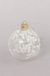 clear-frosted-leaf-snow-garden-hand-finished-glass-baubles-white-and-silver-christmas-tree-decorations-g-decor-61289 - G Decor