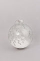 Clear Frosted Leaf Snow Garden Hand-Finished Glass Baubles White & Silver Christmas Tree Decorations - G Decor