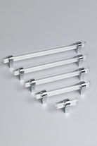 Prisme clear glass cabinet pull multipack