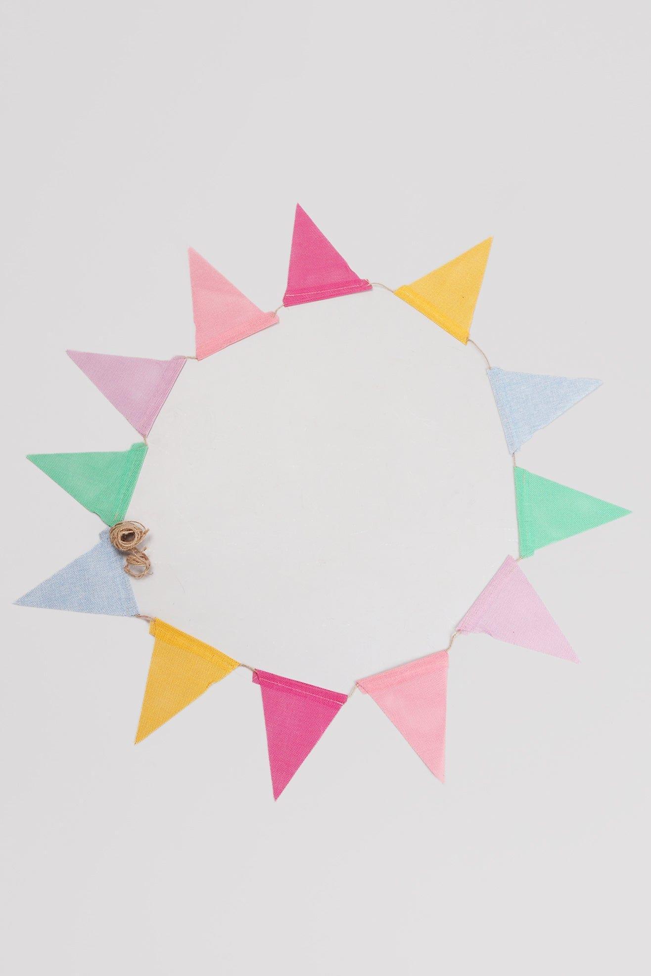 Colourful Rustic Hessian Bunting - G Decor