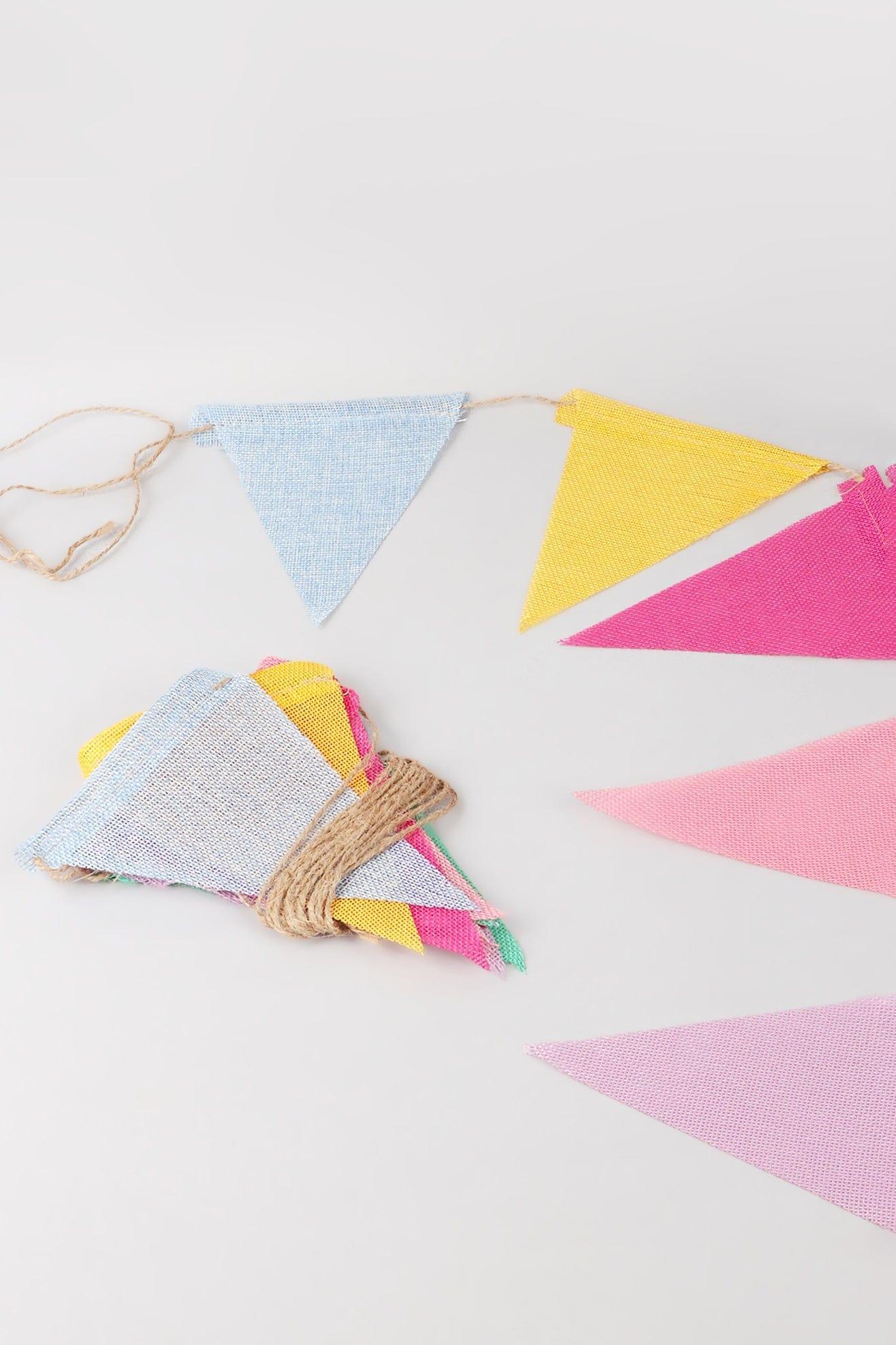 Colourful Rustic Hessian Bunting - G Decor