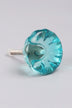 Crystal Glass Flower Torus Cabinet Knob — view 7, G Decor