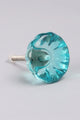 Crystal Glass Flower Torus Pull Knob - G Decor