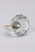 Crystal Glass Flower Torus Cabinet Knob — view 9, G Decor