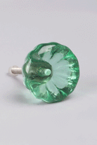 Crystal Glass Flower Torus Cabinet Knob — view 5, G Decor