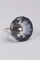 Crystal Glass Flower Torus Cabinet Knob — view 8, G Decor