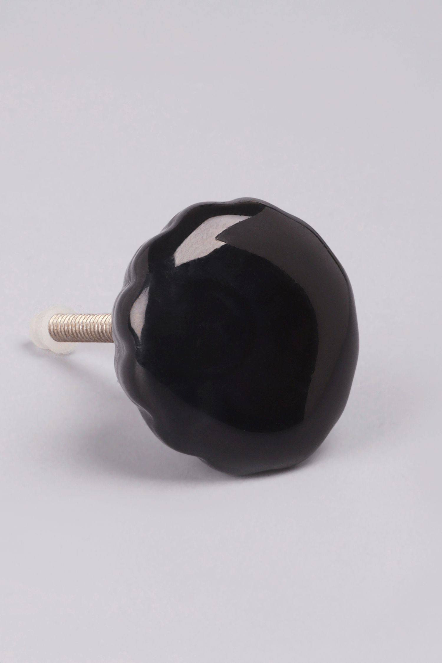 Crystal Glass Flower Torus Cabinet Knob — view 10, G Decor