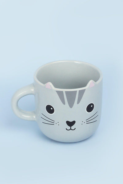 G Decor Mugs and Cups Grey Grey Cat Mug