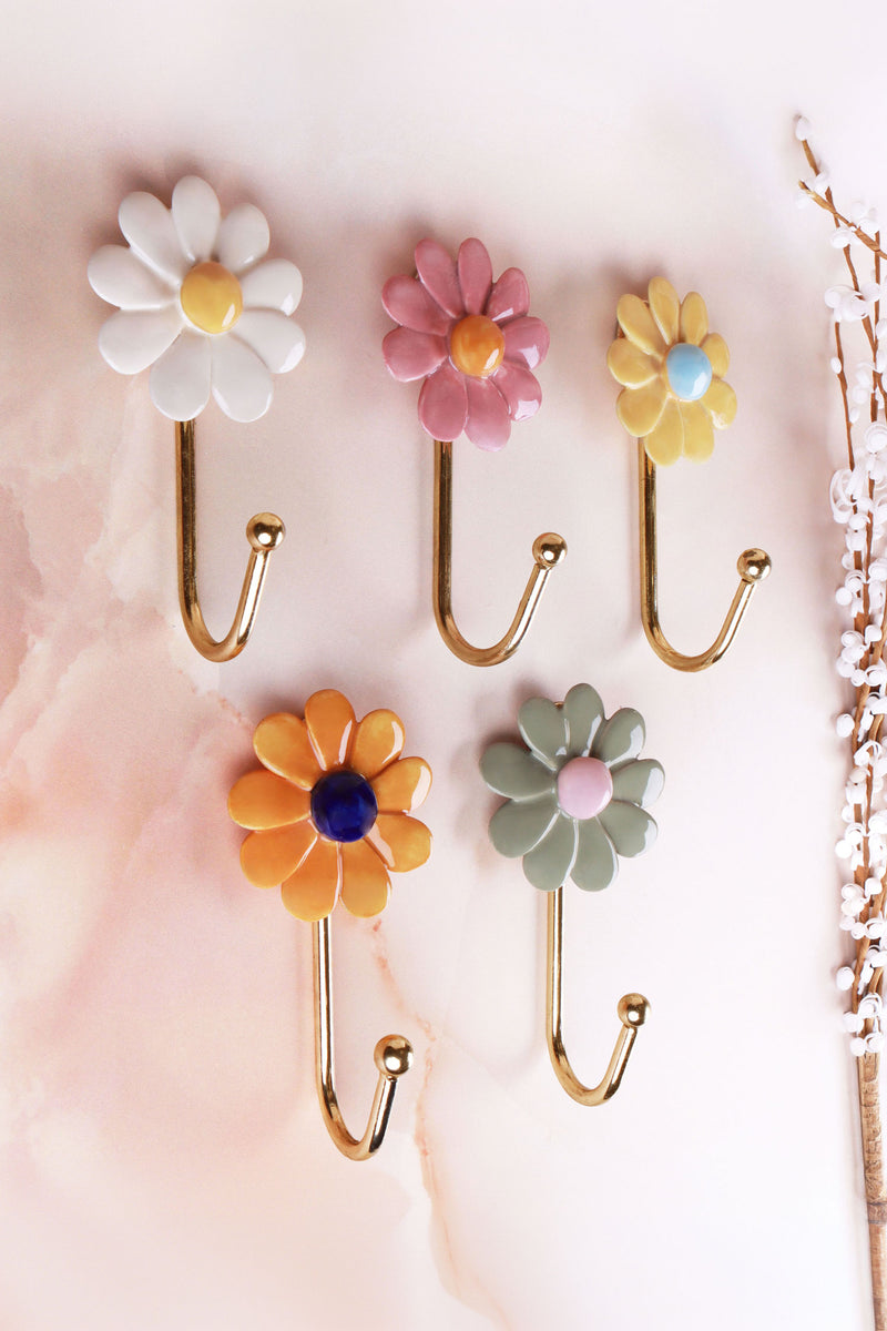 Daisy Ceramic Wall Hook