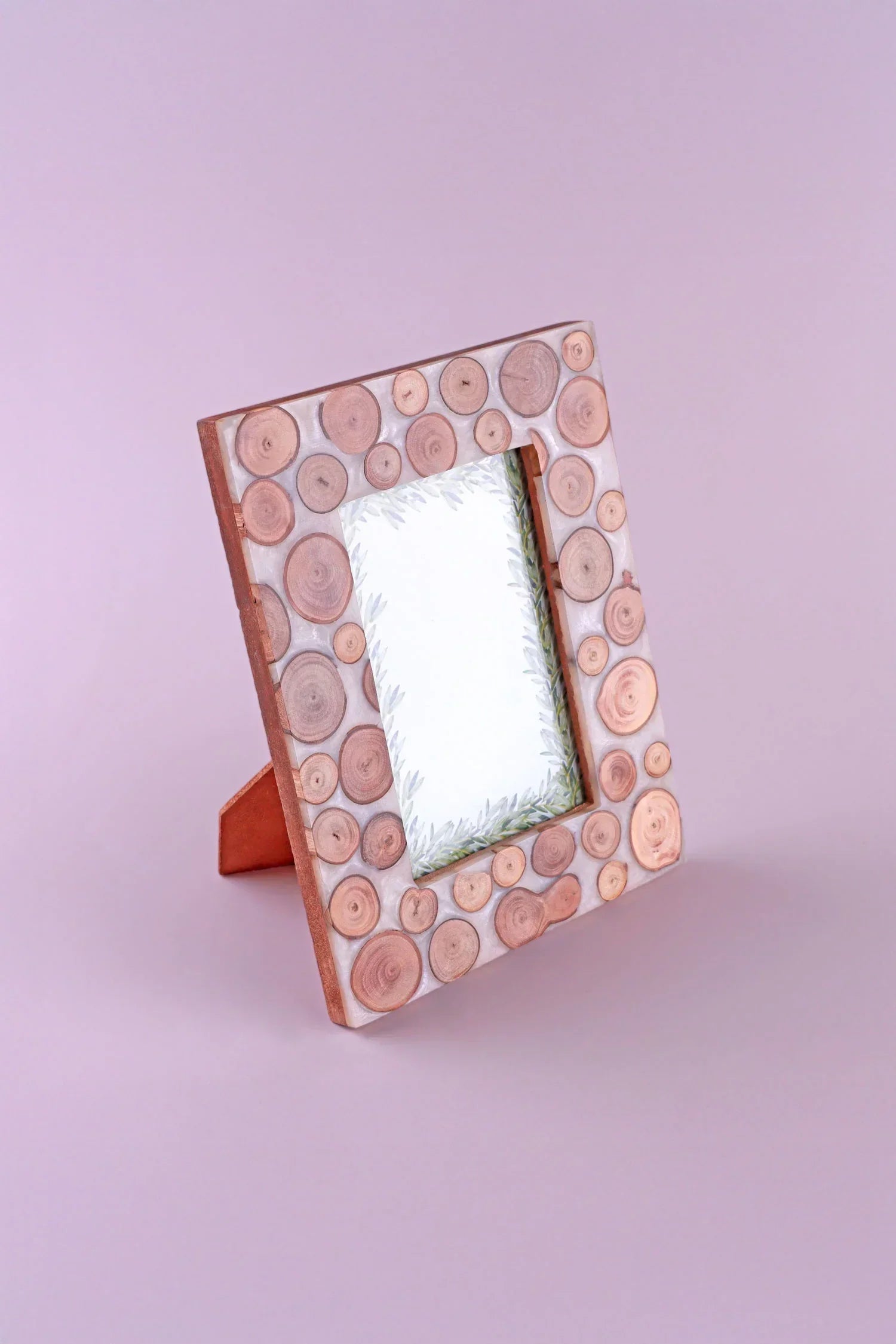 Dalarna Tree Line Photo Frame Swedish Forest-Inspired — close-up view, G Decor