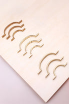 Solid brass cabinet D handles shown together in all three lengths