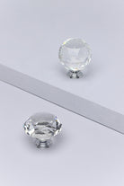 Diamond-Cut Crystal Glass Cabinet Knob multipack