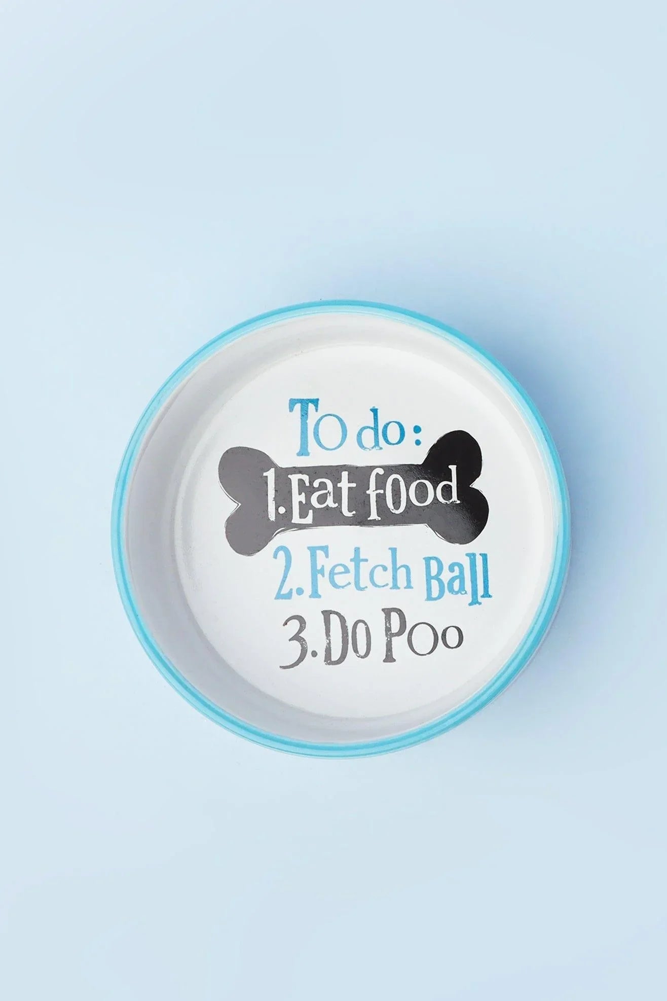 Doggy To-Do List Reminder Ceramic Pet Food Bowl