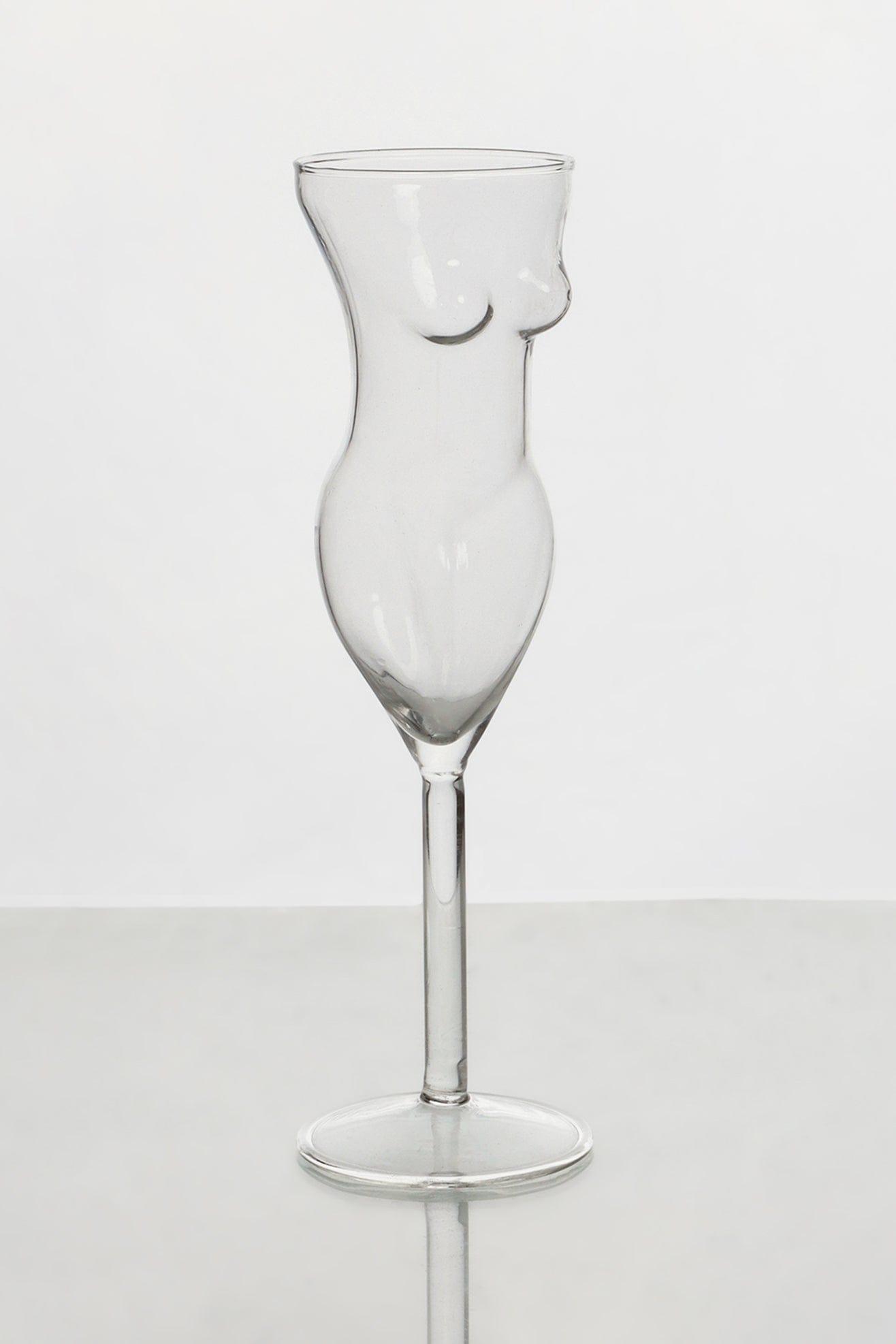 Elegant Femme Silhouette Glass Chic Drinkware for Champagne &amp; Cocktails - G Decor