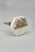Estella Grey Marble Brass Cabinet Knob — view 5, G Decor