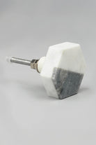 Estella Grey Marble Handcrafted Brass Door Knob - G Decor