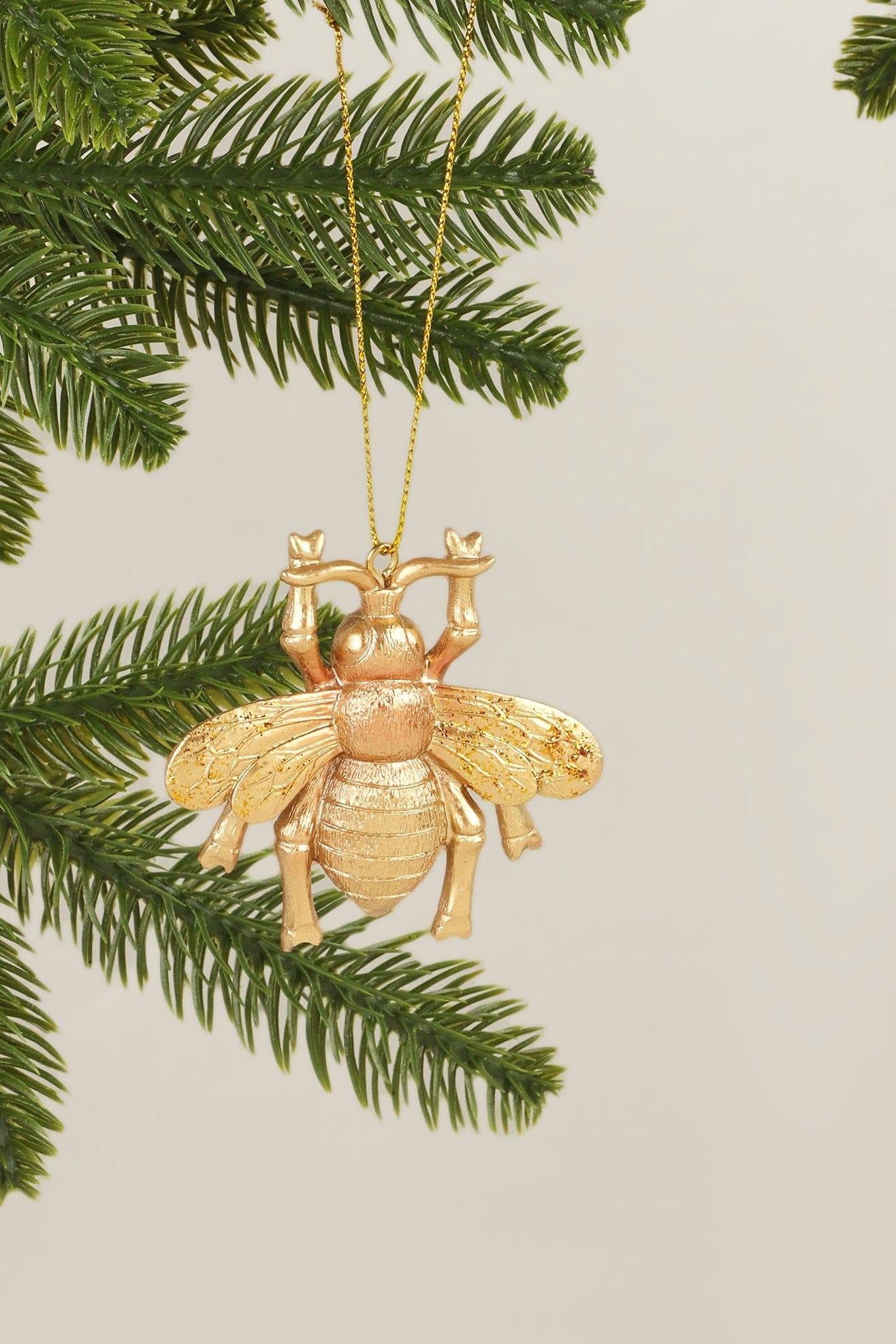 G Decor Christmas Decorations Gold Exquisite Large Gold Bee Christmas Tree Decoration