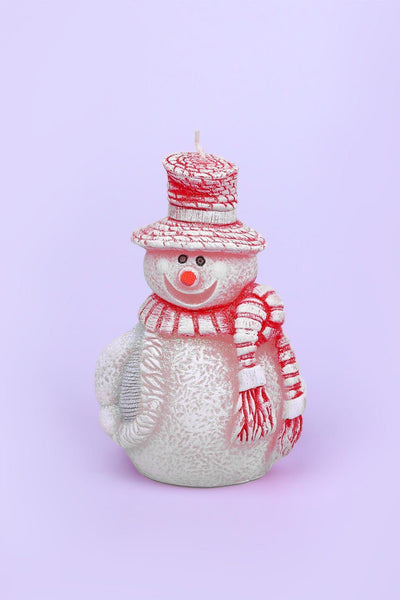 G Decor Candles & Candle Holders White Festive Jolly Snowman Candle