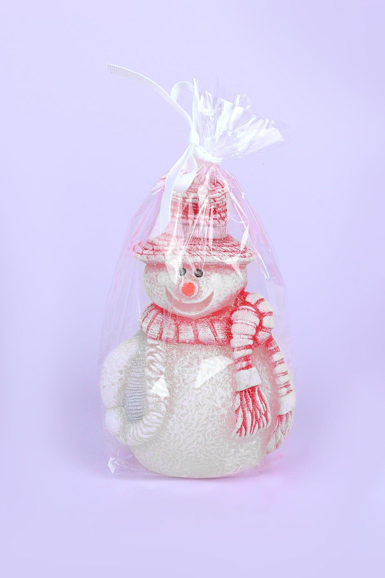 G Decor Candles & Candle Holders White Festive Jolly Snowman Candle