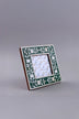 Folia Bone Inlay Photo Frame in Forest Green Floral — alternate view, G Decor