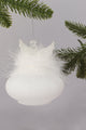 Frost Angel Glass & Feather Christmas Tree Decoration Hanging Angel Bauble Ornament - G Decor