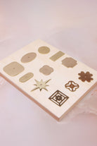 The G Decor backplate range in polished solid brass, eleven shapes