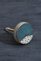 Geometric & Polka Dot Collection Handmade & Hand-Painted Ceramic Knobs - G Decor