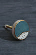 Geometric and Polka Dot Hand-Painted Ceramic Cabinet Knob Collection — close-up view, G Decor
