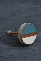 Geometric and Polka Dot Hand-Painted Ceramic Cabinet Knob Collection — view 5, G Decor