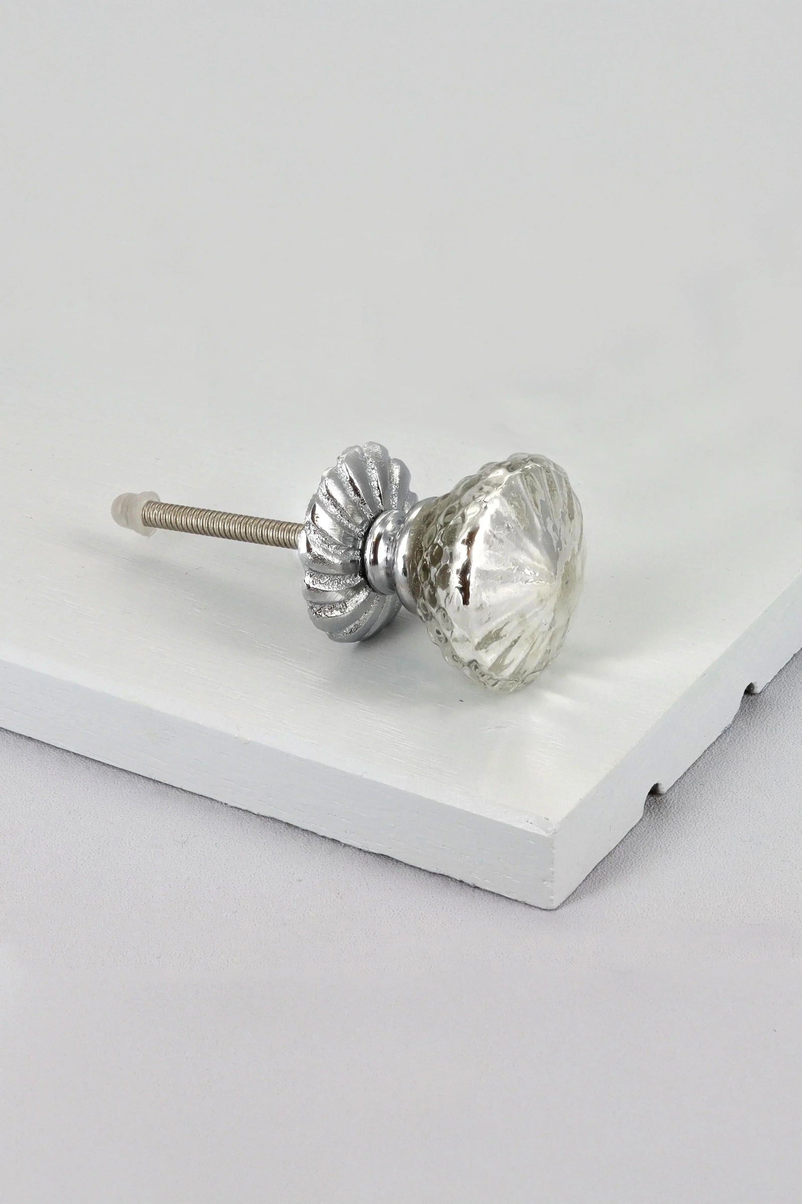 Glacier Jam Crystal Glass Cabinet Pull Knob — view 6, G Decor