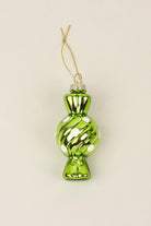 Glass Candy Ornaments Set of 3 Hand-Painted Sugar Twist Sweets Christmas Tree Baubles - G Decor