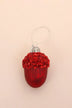 Glass Sparkle Acorn Christmas Baubles in Red Blue Purple or Green — view 5, G Decor