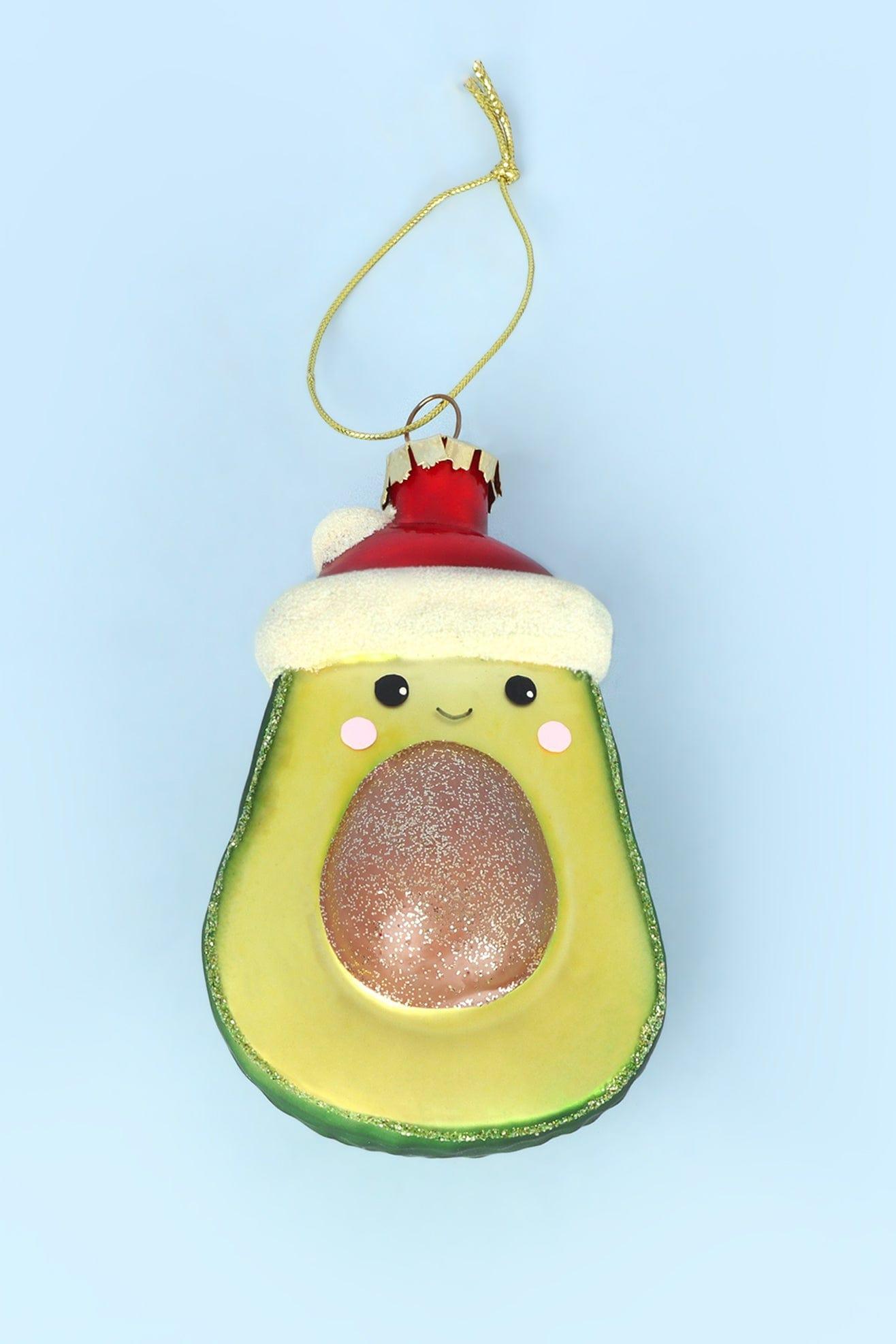 G Decor Christmas Decorations Green Whimsical Avocado Christmas Tree Decorations Set of 3