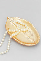 Ceramic Botanical Gold Leaf Catchall Dish and Jewellery Tray — G Decor