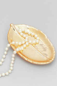 Ceramic Botanical Gold Leaf Catchall Dish and Jewellery Tray