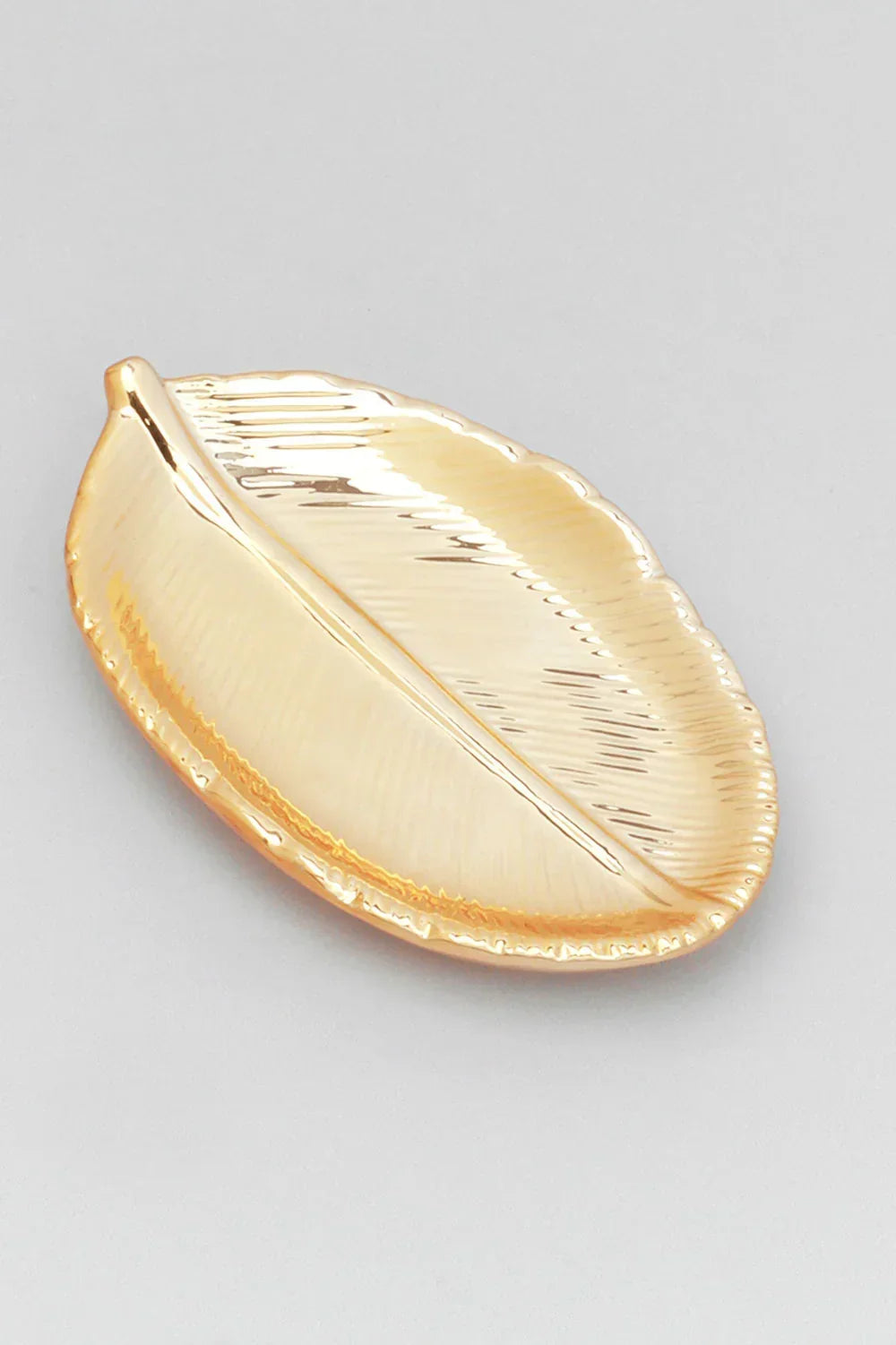 Ceramic Botanical Gold Leaf Catchall Dish and Jewellery Tray — alternate view, G Decor