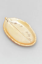 Ceramic Botanical Gold Leaf Catchall Dish and Jewellery Tray — alternate view, G Decor