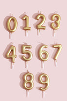 Gold Number Birthday Candles (0 to 9) - G Decor