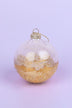 Hand-painted sequin and crackle gold Christmas baubles — alternate view, G Decor