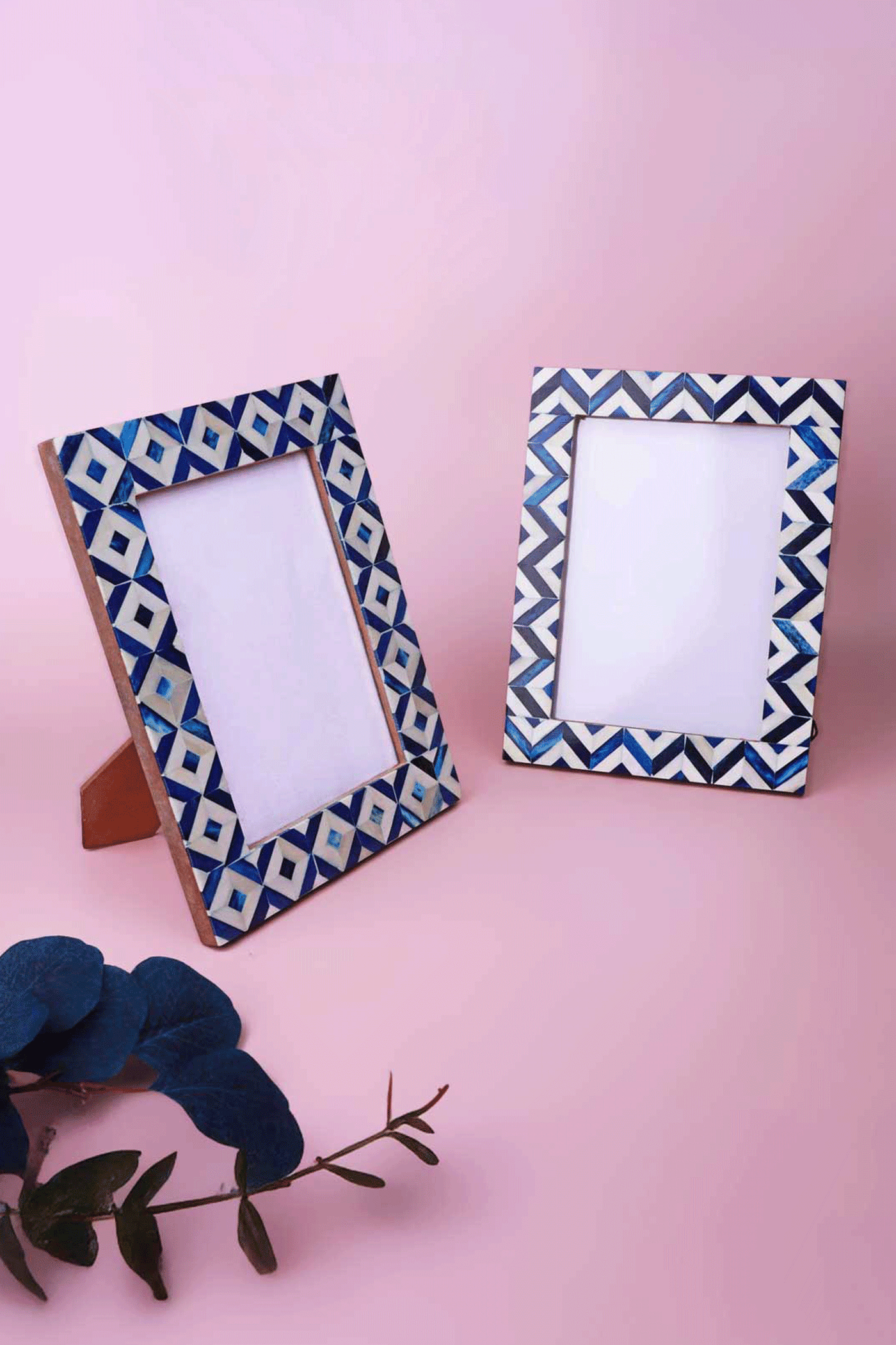 Andalusian Mother of Pearl Photo Frame in Blue