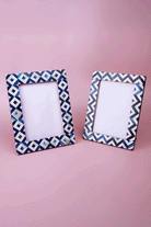 Andalusian Mother of Pearl Photo Frame in Blue — alternate view, G Decor