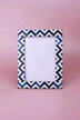 Andalusian Mother of Pearl Photo Frame in Blue — close-up view, G Decor